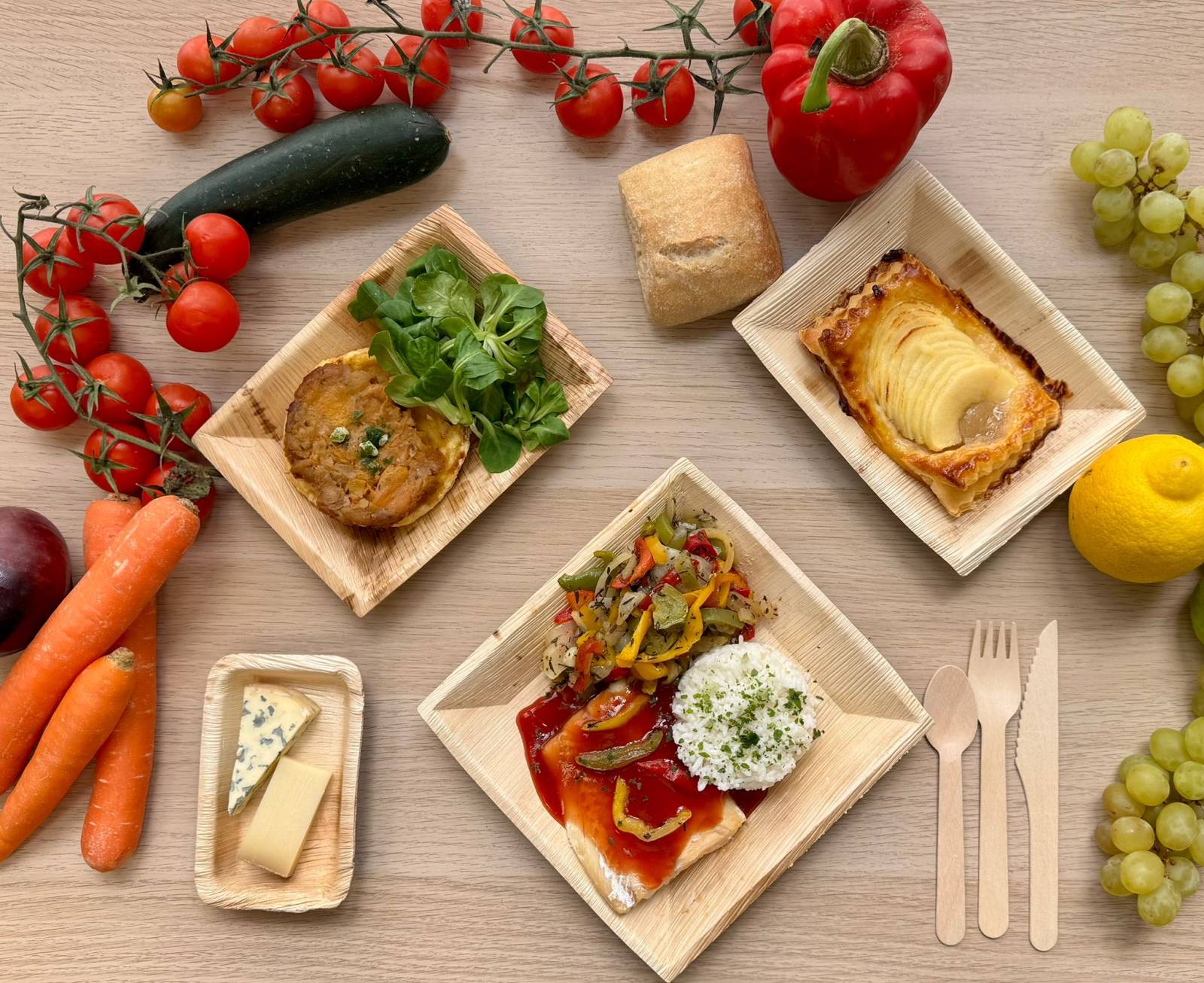 Notre plateau repas Jeanne en livraisons sur marseille et les alentours 