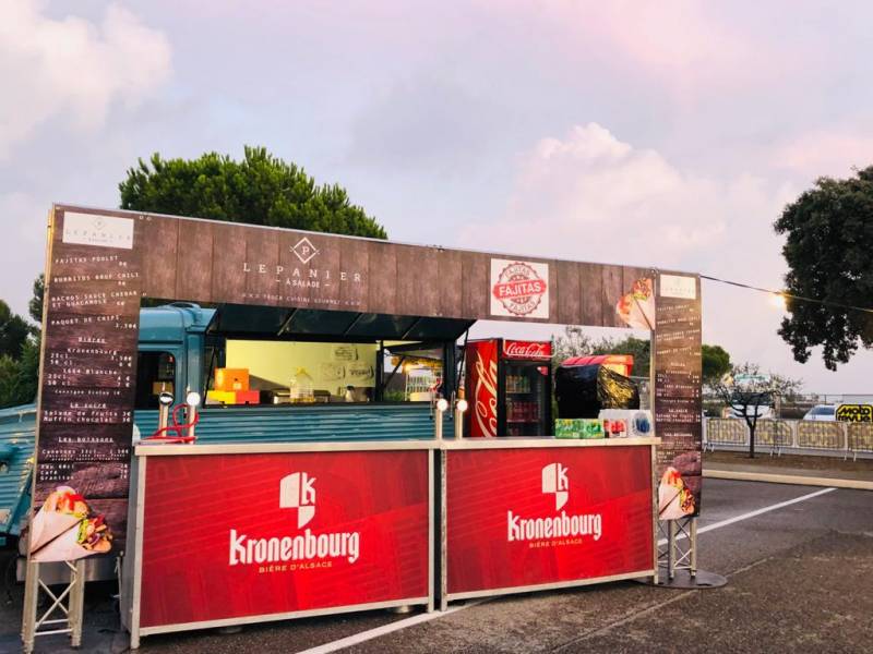 food truck panier à salade vente à emporter évènement sportif