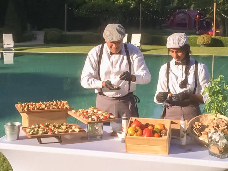 Mariage d'exception vaucluse atelier apéritif panier à salade