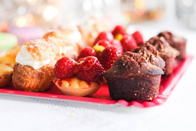mini tartelette et mii moelleux au chocolat dessert panier à salade Aubagne