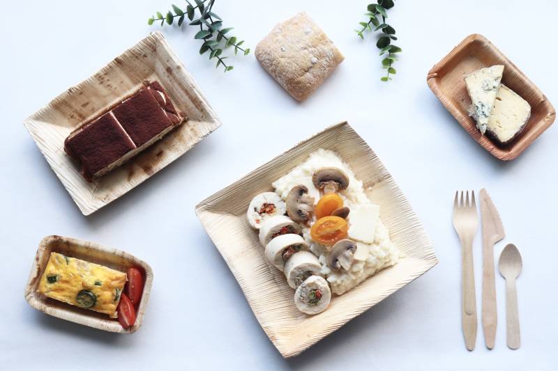 ballotine de volaille aux légumes et risotto de champignons